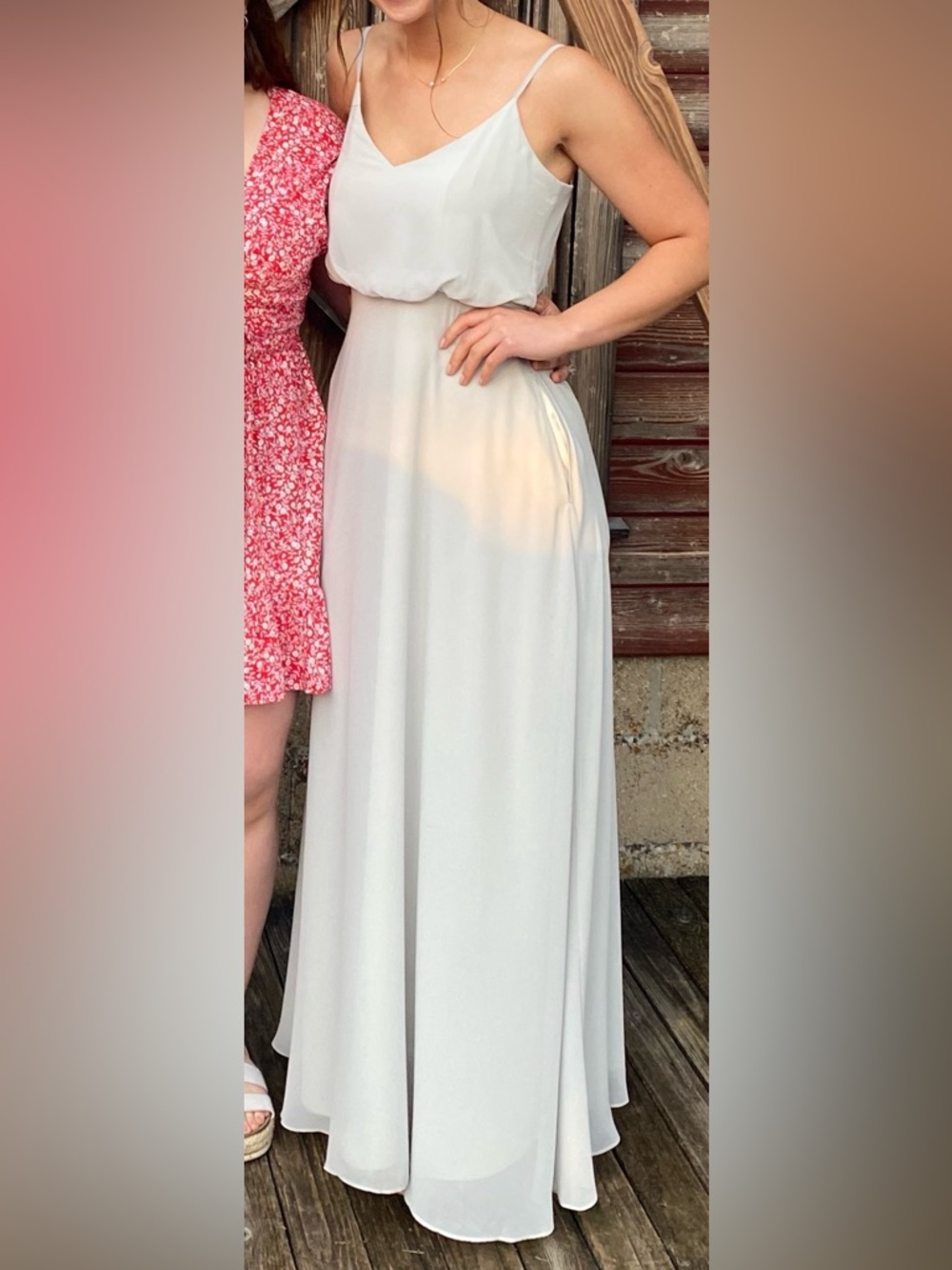 Birdy Grey Pale Green Spaghetti Strap Maxi Dress